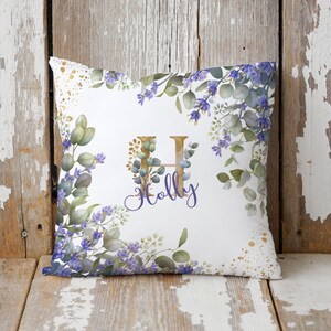 Capa de Almofada Personalizada - Flores de Lavanda