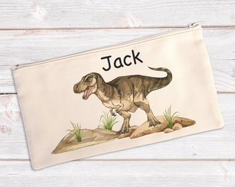 Estuche de lápiz personalizado - Tyrannosaurus - Estuche de lápiz de dinosaurio