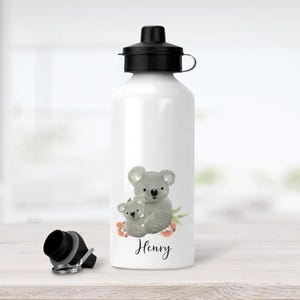 Personalised Aluminium Water Bottle Koala, Koala Bottle