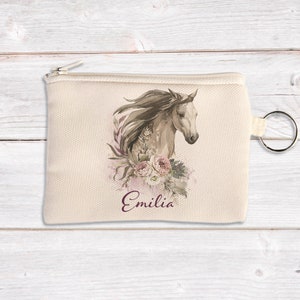 Bolsa de monedas personalizada - Floral Horse