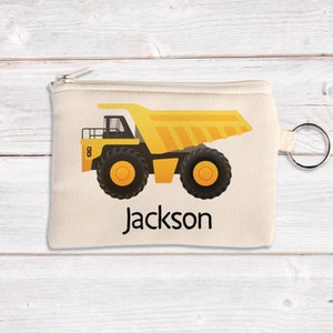Personalised Coin Pouch, Custom Coin Pouch Dump Truck