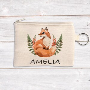 Personalised Fox Coin Pouch