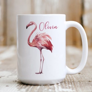 Personalised Flamingo Mug, Flamingo Coffee Mug