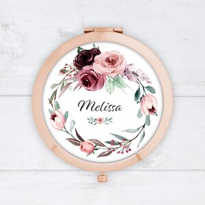 Personalisierter Kompaktspiegel - Personalisiertes Brautjungfer Geschenk - Geburtstagsgeschenk