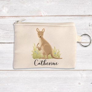 Personalised Coin Pouch, Custom Coin Pouch Kangaroo