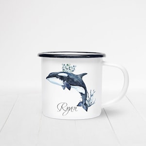 Orca Enamel Camping Mug