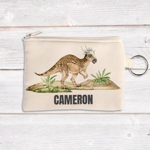 Personalised Dinosaur Coin Pouch, Stygimoloch Coin Pouch