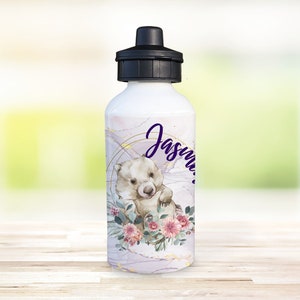 Personalised Aluminium Water Bottle, Wombat Drink Bottle