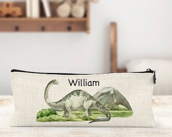 Estuche para lápices de dinosaurio personalizado, estuche para lápices de dinosaurio