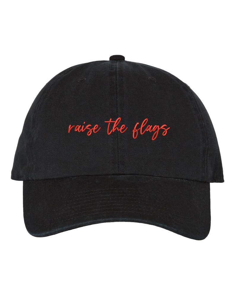 Tampa Bucs Buccaneers Super bowl Dad Hat woman girl florida cap Brady Gronk Raise the Flags Red letters, blk hat