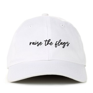 Tampa Bucs Buccaneers Super bowl Dad Hat woman girl florida cap Brady Gronk Raise the Flags Blk letters, wht hat