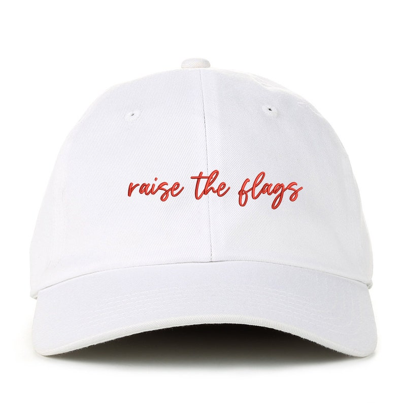 Tampa Bucs Buccaneers Super bowl Dad Hat woman girl florida cap Brady Gronk Raise the Flags Red letters, wht hat