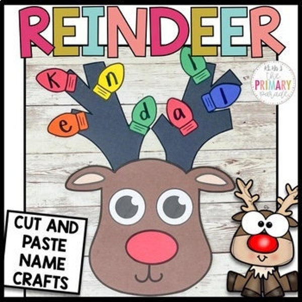 Christmas Name Craft | Reindeer name craft | Christmas crafts and activities