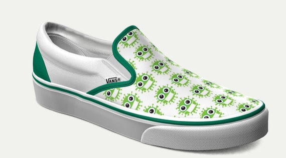 Green Monster VANS Slip-On Custom Shoes 