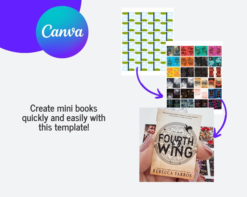 Editable Canva Template for Mini Books, DIY Printable Mini Book