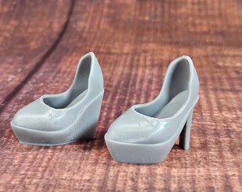 2 pair of Platform 3D Printed G3 Doll Shoes