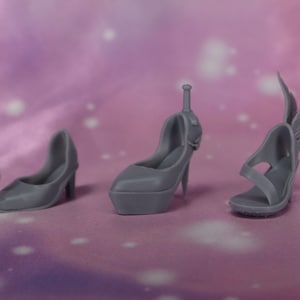 3 pair of Specialty 3D Printed G3 Doll Shoes