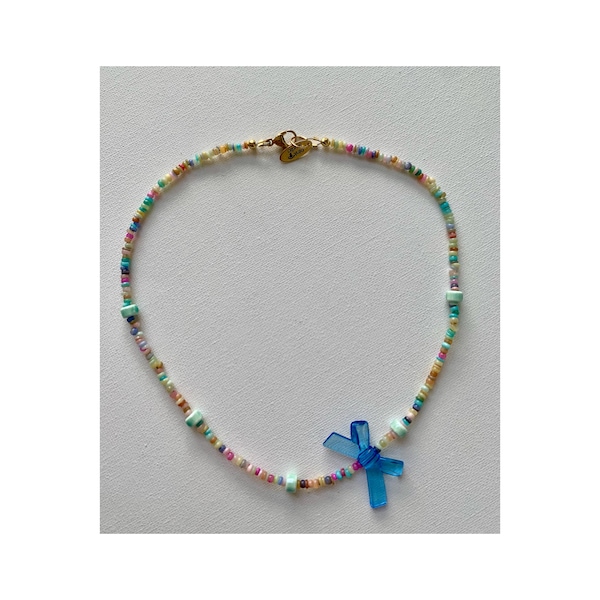 Blue Bow Kette