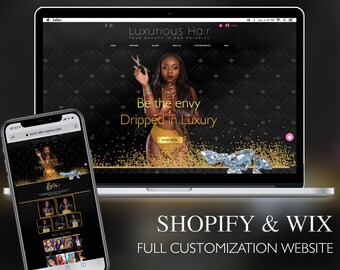 Custom hair website design for small business, wix nice banner template theme, ecommerce website, diy website banner, boutique hair website