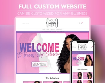 Custom hair website design, custom theme for business website, luxury fashion template, wix website theme author, wix website builder