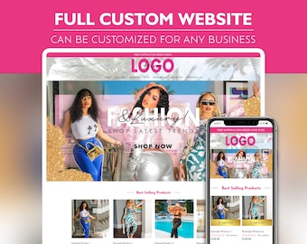 Fashion Boutique Shopify Theme: Pink, Grey & White Website Design