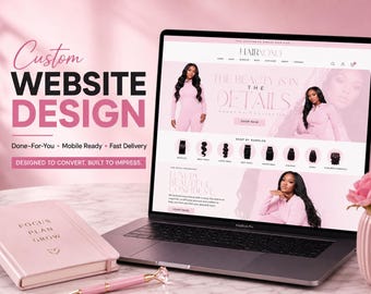Hair Website Design, Custom Bundle & Wig Shopify Store for Vendors