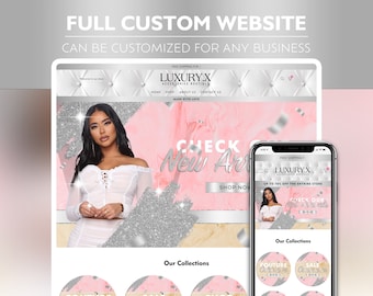 Website template personal store, Website Banner and Custom website design, Theme customization, Custom business website, Canva web design