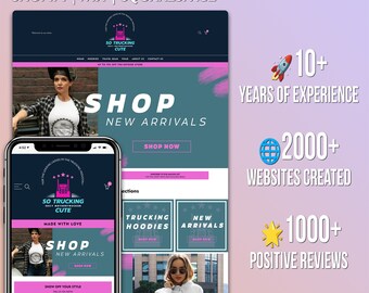 Shopify Website Template: Hair Extensions, Lux Design, Banners (PDF)