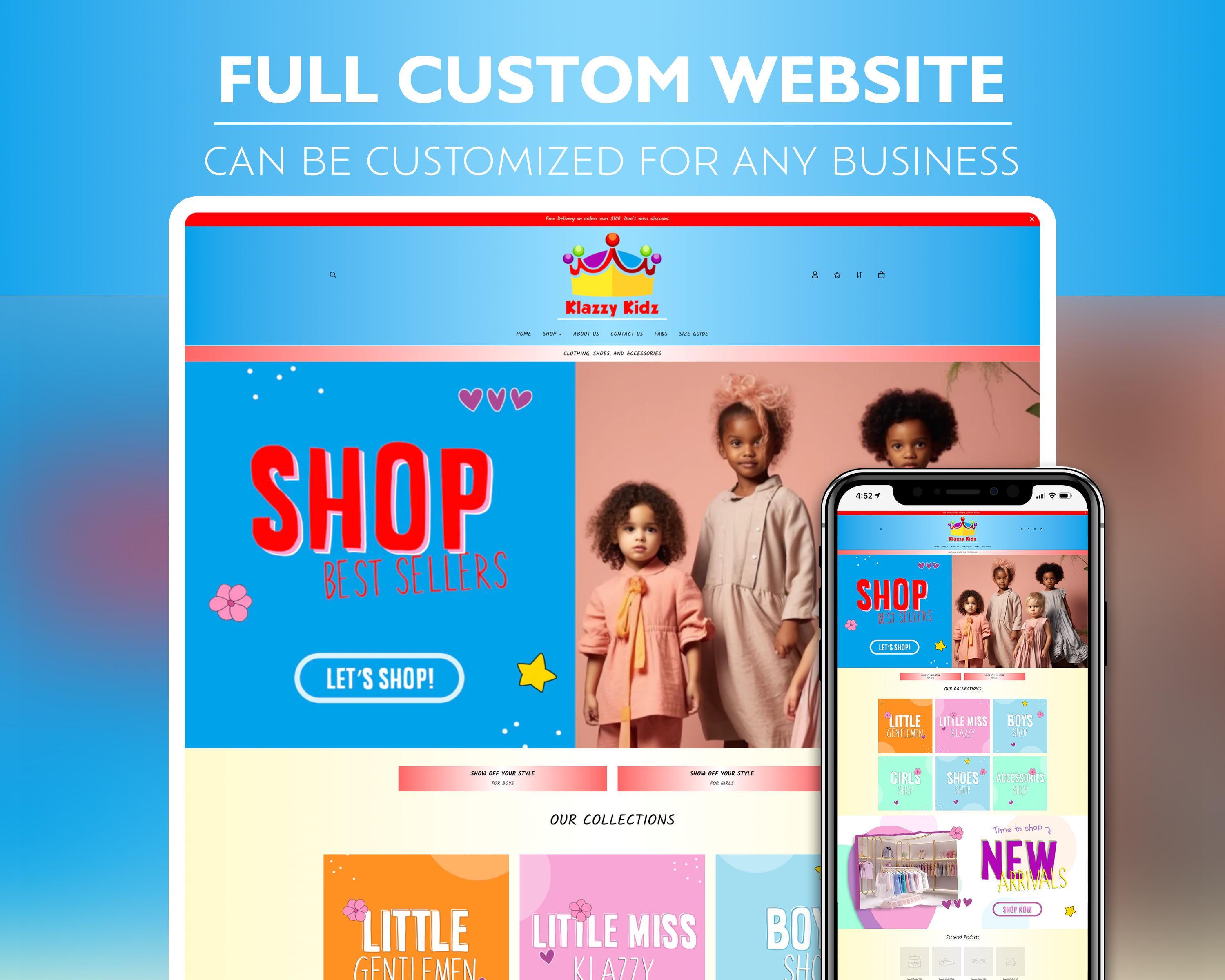 Shopify Custom Website Design Custom Shopify Website Design | Professional & Responsive Shopify Store ...