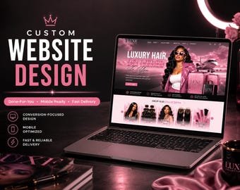 Custom Hair Website Design | Wig & Hair Extension Business Shopify Store | Hair Boutique Ecommerce Web Design Service