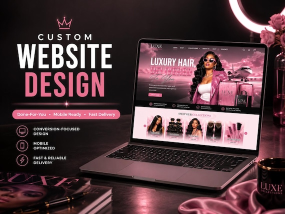 Custom Hair Website Design | Wig & Hair Extension Business Shopify Store | Hair Boutique Ecommerce Web Design Service