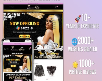 Gold Shopify Website Theme: Beauty Branding, E-commerce Template
