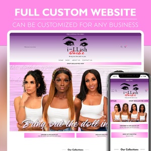 Premade Shopify Website Theme: Hair & Beauty Business