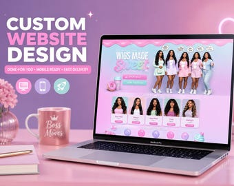 Cute Wig Website Design, Trendy Pastel Hair Brand Shopify Store Setup