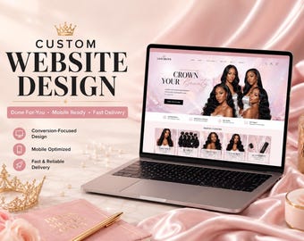 Luxury Lace Wig Website Design | Premium Hair Extension Shopify Store | Hair Vendor Boutique Ecommerce Web Design