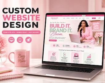 Website Design for Women Entrepreneurs, Custom Digital Brand & Coach Website