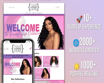 Custom Wix Shopify Website Design: Pink Service Based Website
