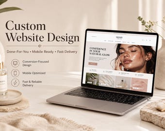 Custom Skincare Website Design | Beauty & Cosmetics Shopify Store | Natural Skincare Brand Ecommerce Web Design Service