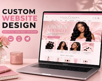 Luxury Hair Website Design, Custom Raw Hair & Wig Shopify Store for Vendors
