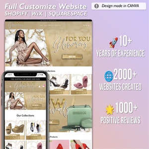 Web design custom, shopifiy web banners, Hair banners, Web kit template, hair website, Gold and shine beauty website, Logo & website design