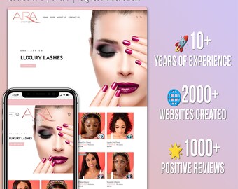 Elegant Shopify Website Design: Beauty Branding, Pricelist Flyer (PDF)