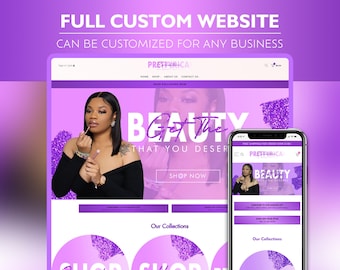 Shopify theme template, Bright shopify theme, Branding eCommerce, Business website, Purple website banner templates, Luxury website theme