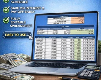Mortgage Payoff Calculator Excel Spreadsheet – Extra Payments & Amortization Schedule