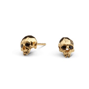 Skull Stud Earrings | Gold Earrings | Skull Earrings  | Punk Earrings | unisex Earrings