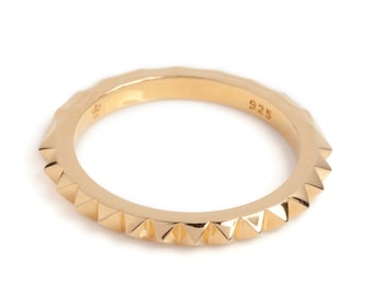 Crocodile Stacking Ring Gold