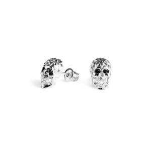 Skull Stud Earring | Silver | God Loves Fangs | Statement | Punk | Alternative Jewellery | Studs