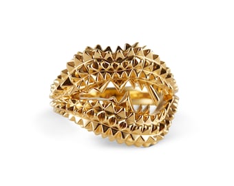 Kiss of Desire Ring | Gold | God Loves Fangs | Statement Ring | Lips | Alternative Jewellery