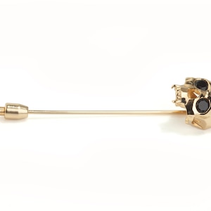 Skull Brooch pin | Gold plated Lapel pin | Skull brooch | Punk | Men | Unisex
