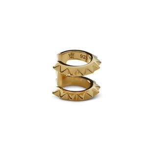 Double Ear cuff | Gold plated Earrings | Statement Earrings  | Punk Earrings | unisex Earrings