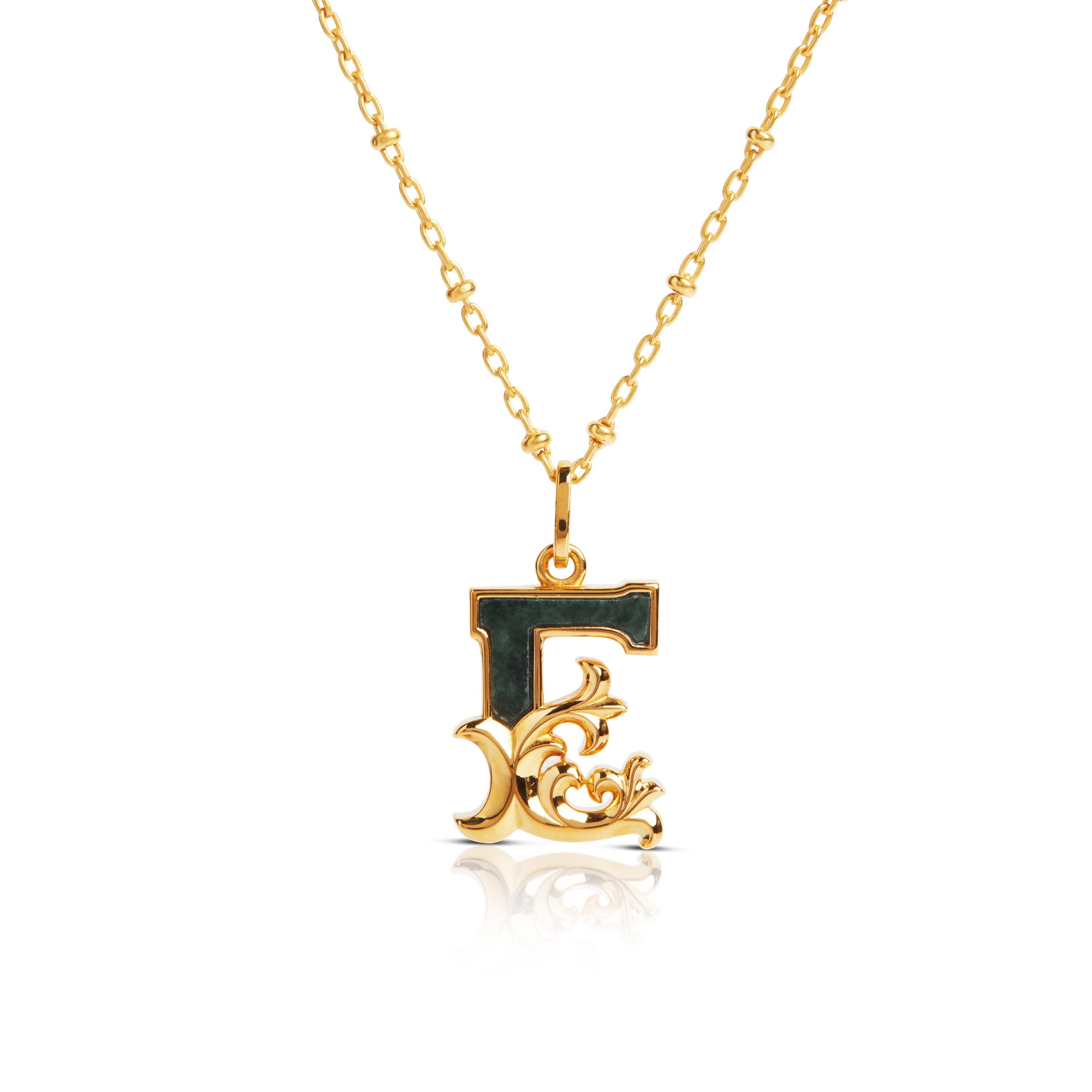 E – Gold with Green Marble